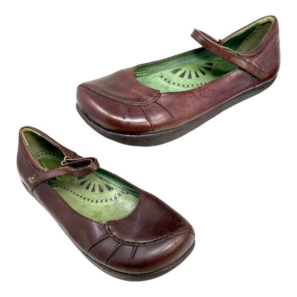 Kalso Earth Simplista Mahogany Leather Mary Jane Flats - Picture 6 of 10
